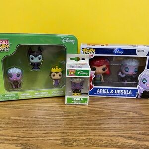 Disney Villains Pocket Pop!, Ariel and Ursula Pop! Minis, & Hot Topic Exclusive